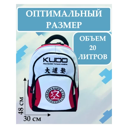 Рюкзак школьный с дизайном Кудо, цвет красный